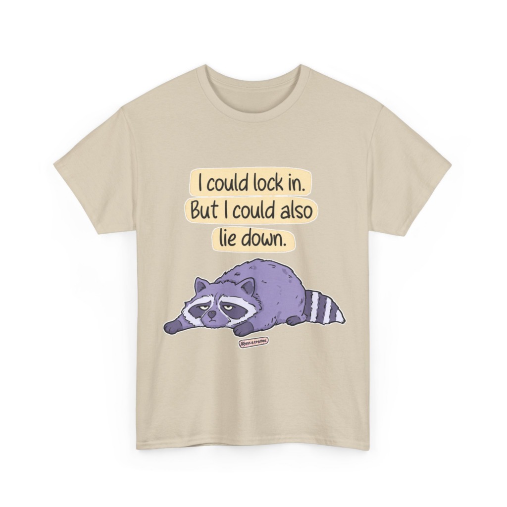 Raccoon "I Could Lie Down" Graphic Tee