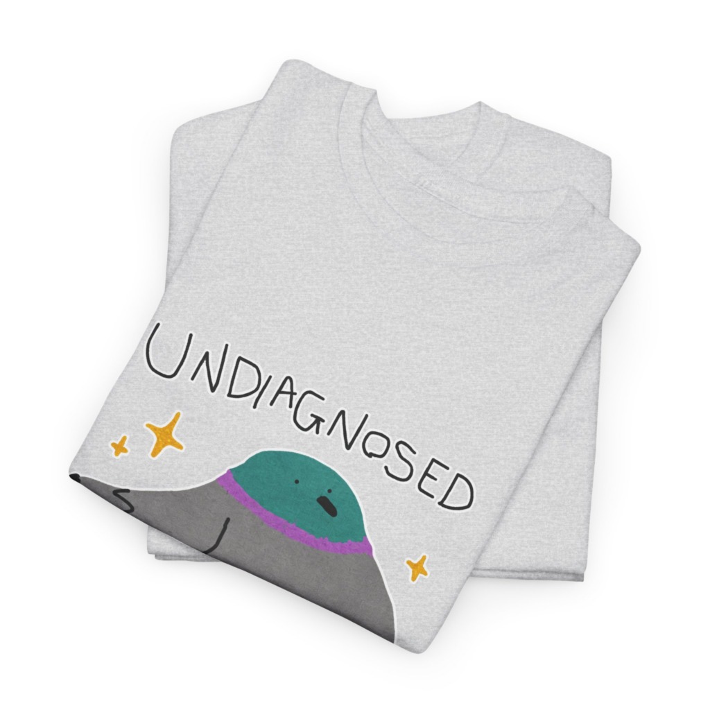 T-Shirt with Pigeon 'Undiagnosed' Graphic