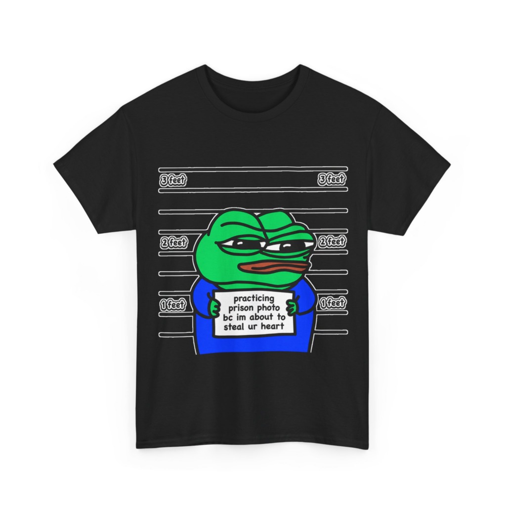 T-Shirt: Pepe Frog 'Steal Your Heart' Mugshot