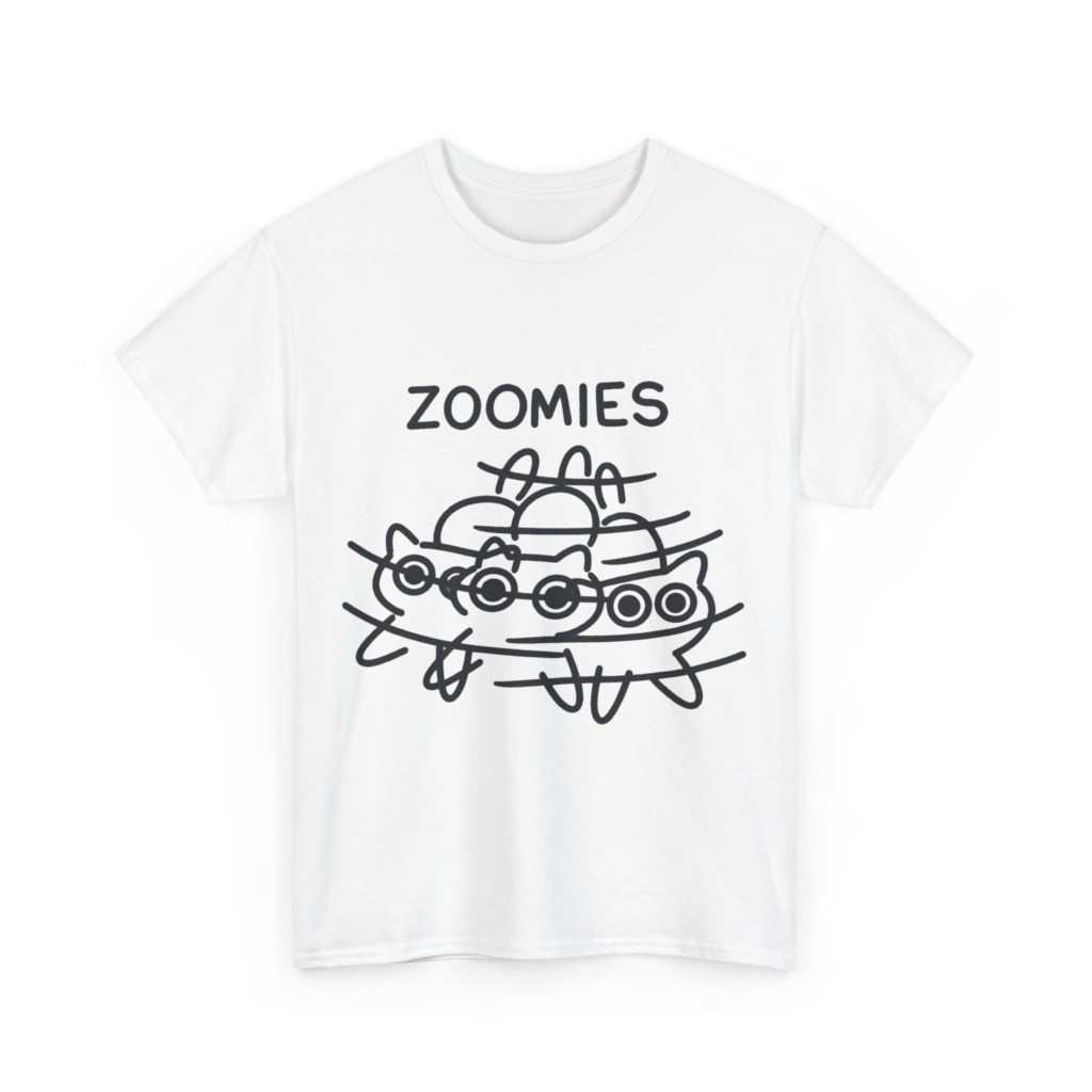 T-Shirt: Zoomies Energetic Cats Graphic