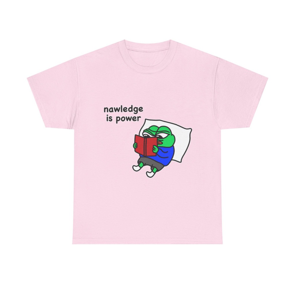 Pepe Frog 'Nawledge is Power' Graphic T-Shirt