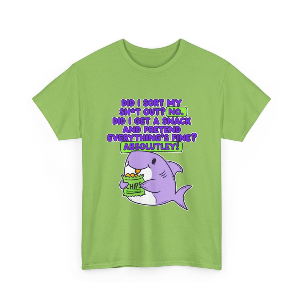 T-Shirt: Shark Eating Chips Funny Quote