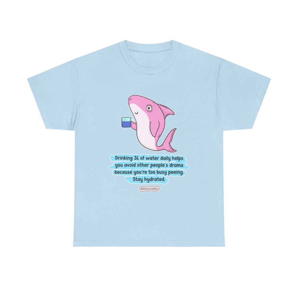 Pink Hydrated Shark Graphic Tee