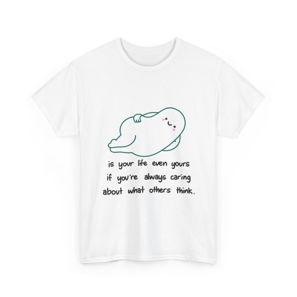 White 'Life Is Yours' Blob Graphic T-Shirt