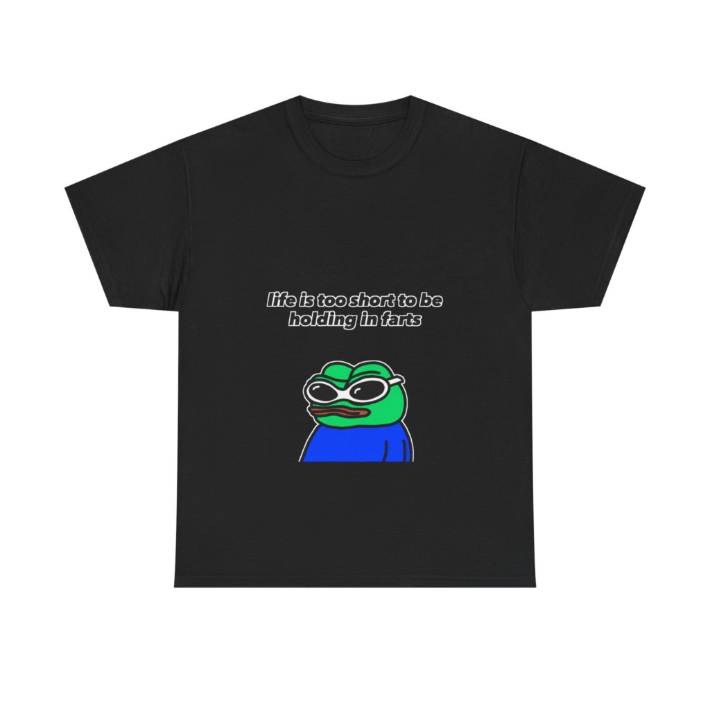 T-shirt: Pepe Frog 'Life's Too Short' Graphic Tee