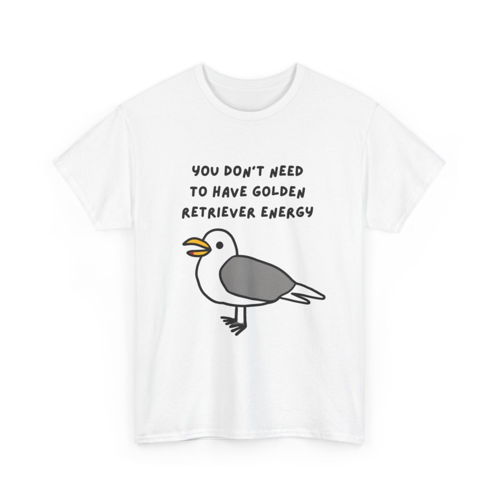 Seagull 'Golden Retriever Energy' Graphic T-Shirt