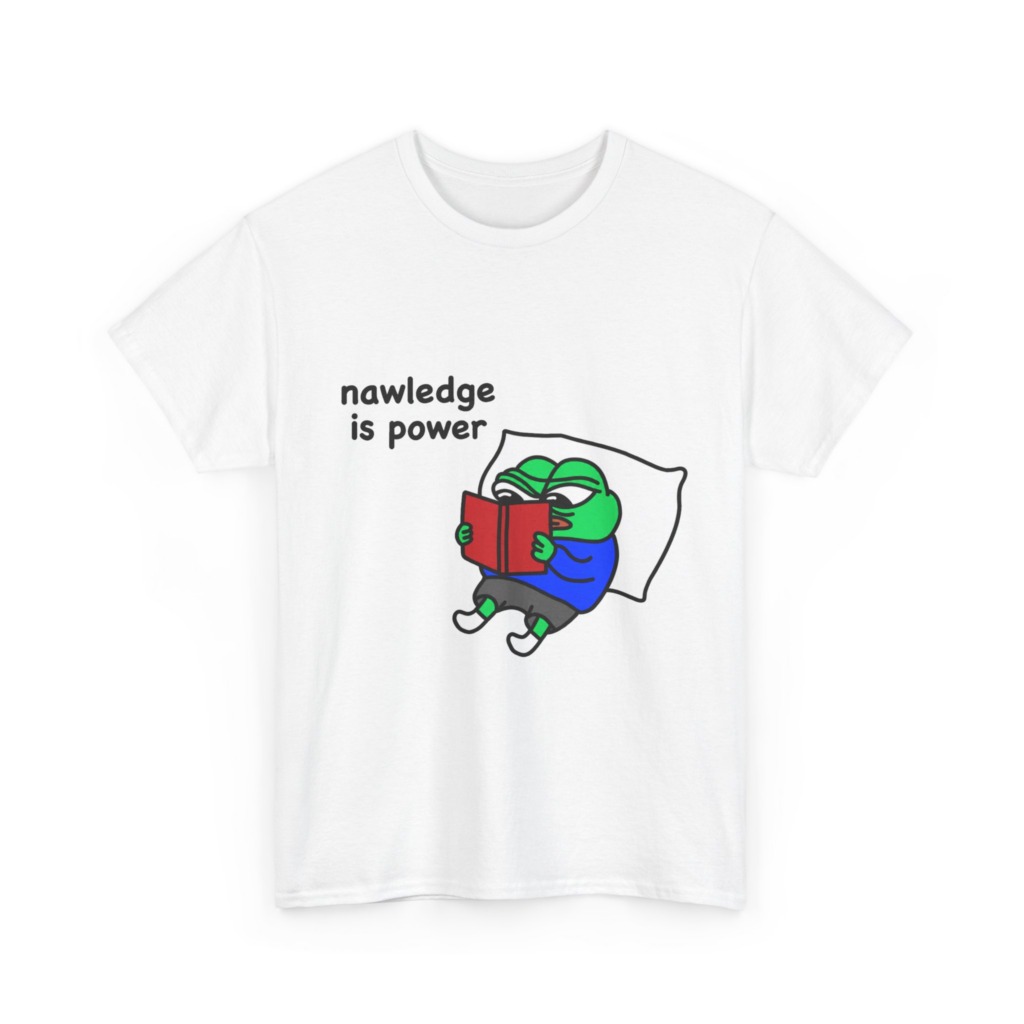 Pepe Frog 'Nawledge is Power' Graphic T-Shirt