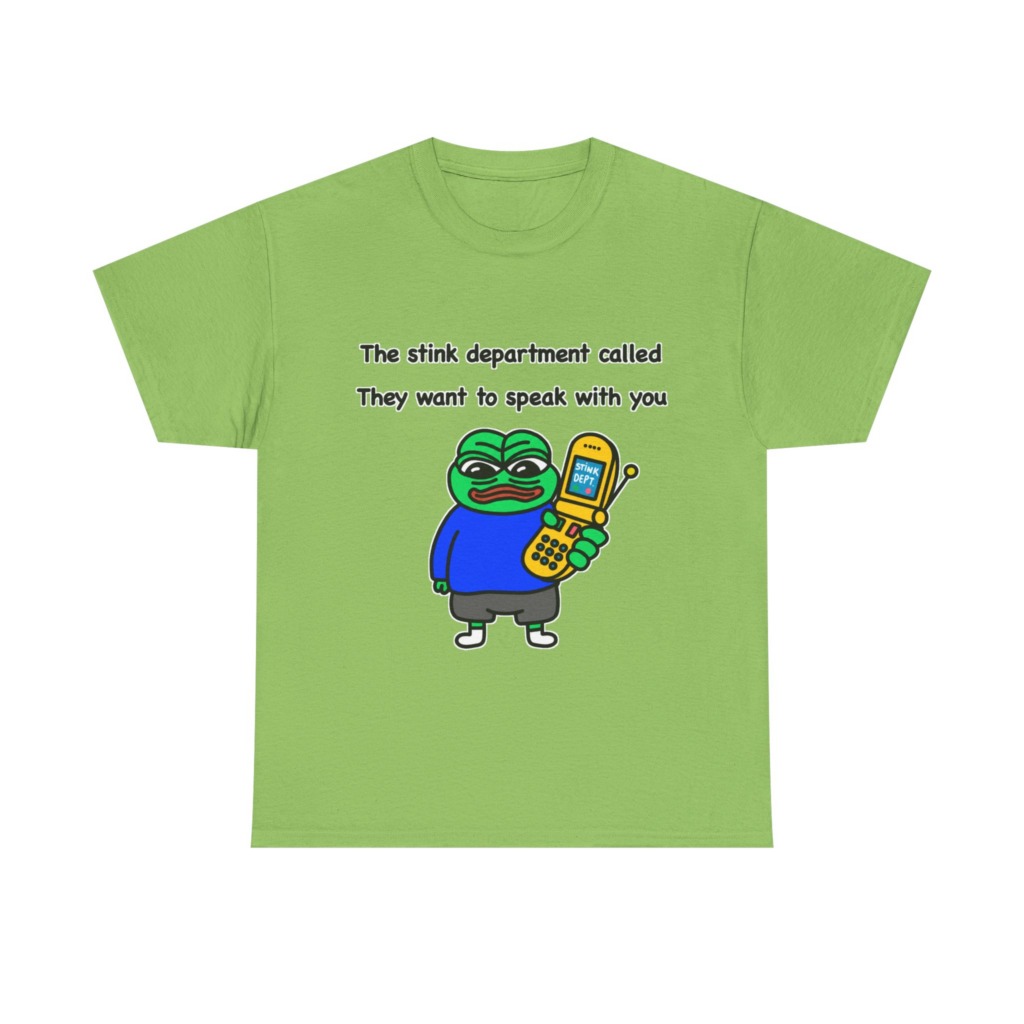 T-Shirt: Pepe Frog 'Stink Department' Call Graphic