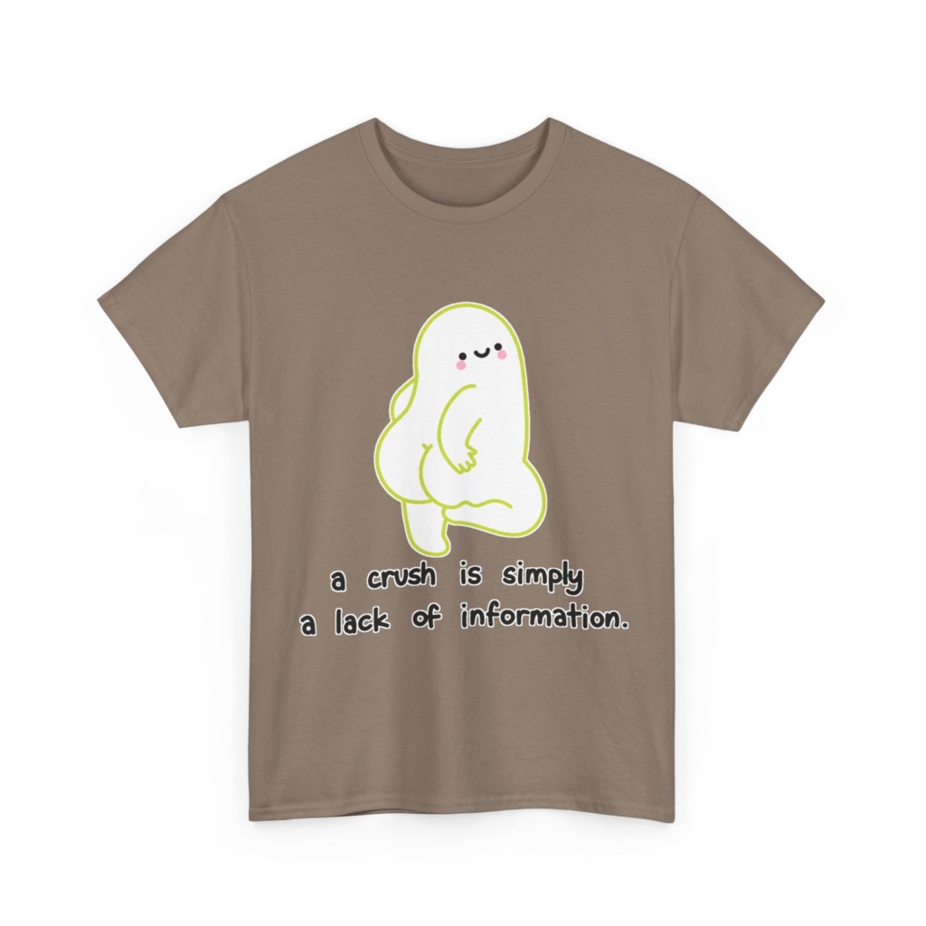 T-Shirt: Playful Green Blob 'A Crush' Quote