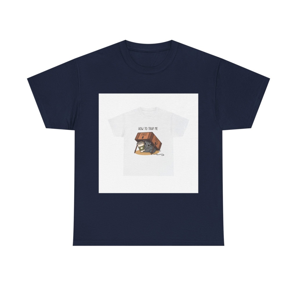 T-Shirt: How to Trap Me Cat & Coffee Graphic