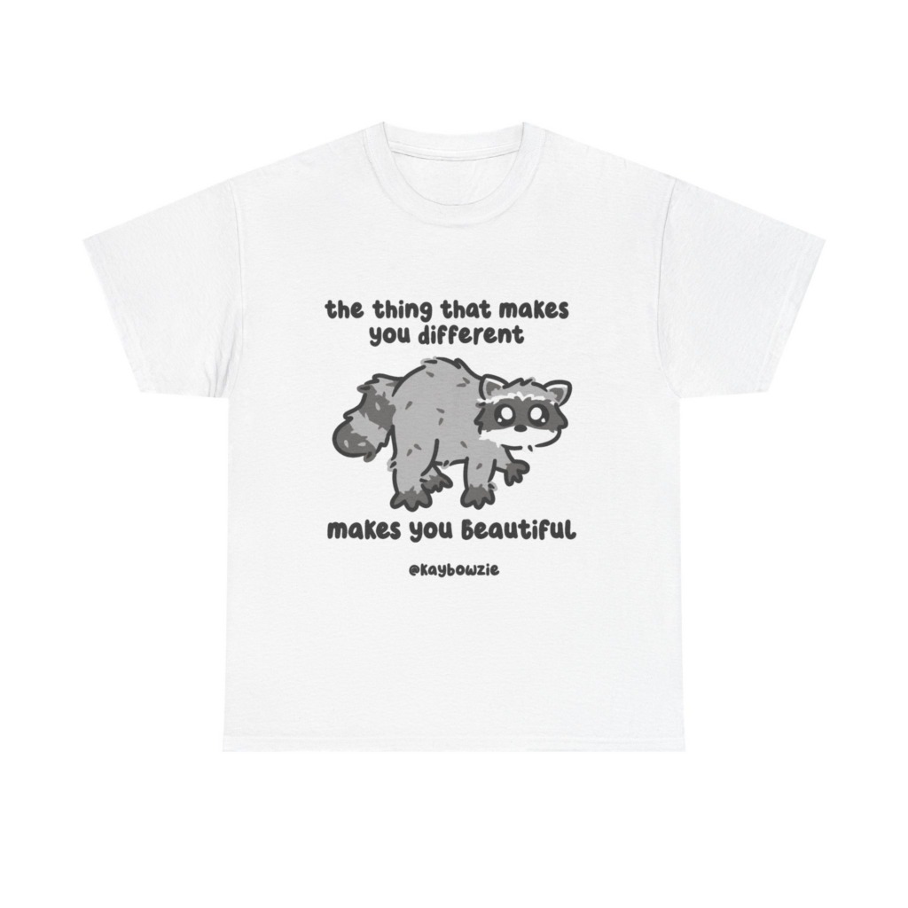 Raccoon 'Different Makes You Beautiful' Graphic Tee