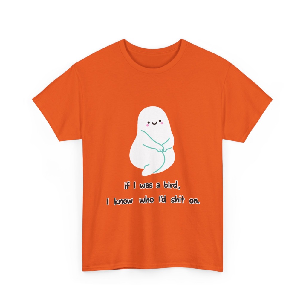 Playful Ghost 'If I Was a Bird' Quote T-Shirt