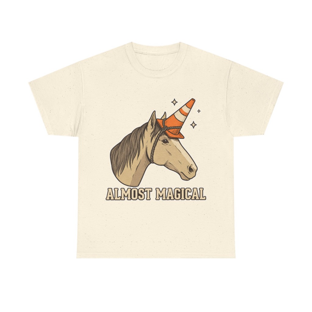 T-Shirt: Almost Magical Traffic Cone Unicorn