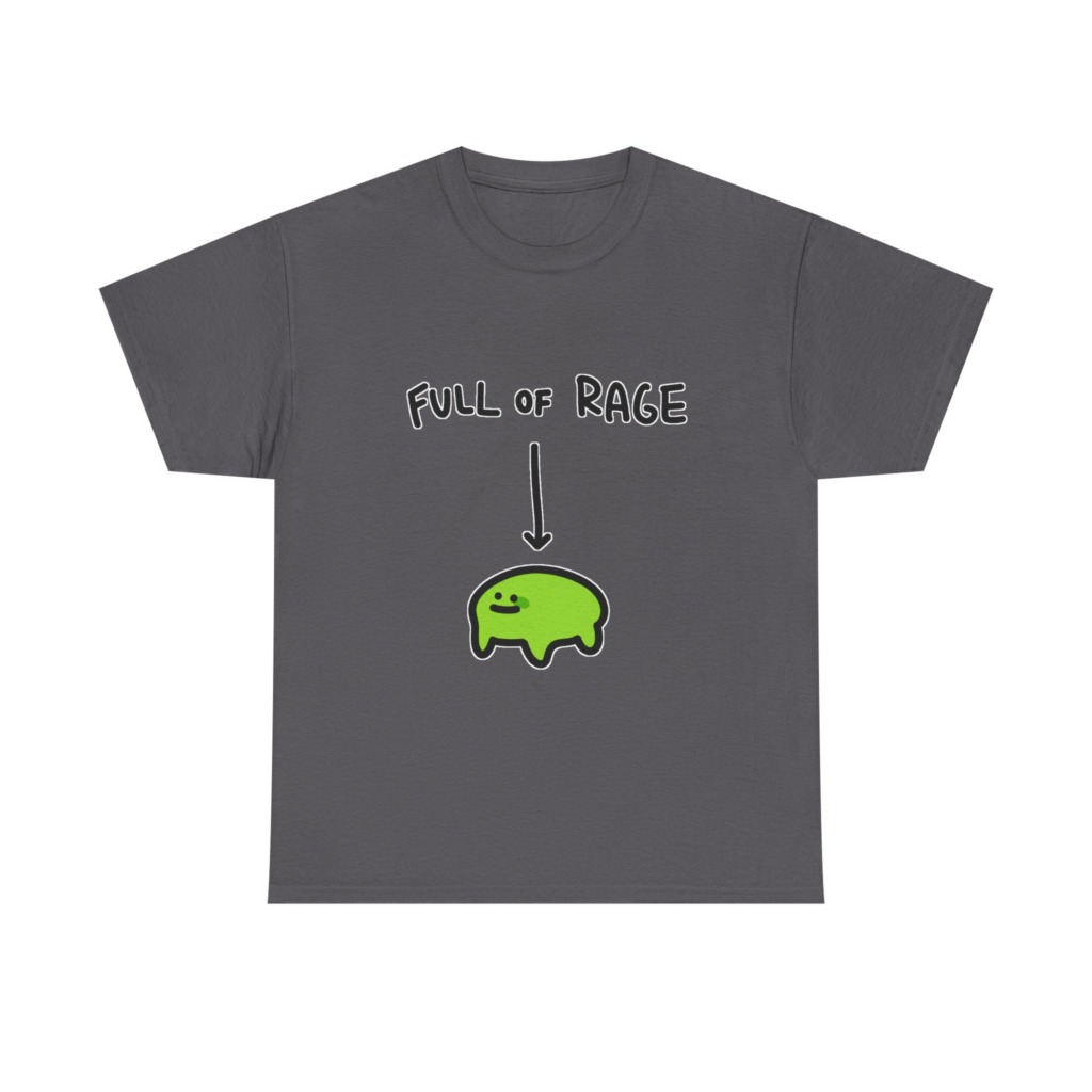 White Full Of Rage Happy Blob T-Shirt