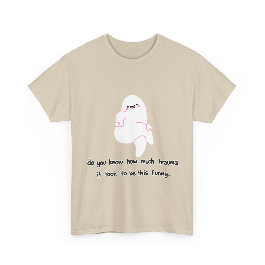 T-Shirt: Funny Ghost 'Trauma' Graphic Tee