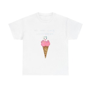 T-Shirt with Cold, Indifferent Ice Cream Graphic