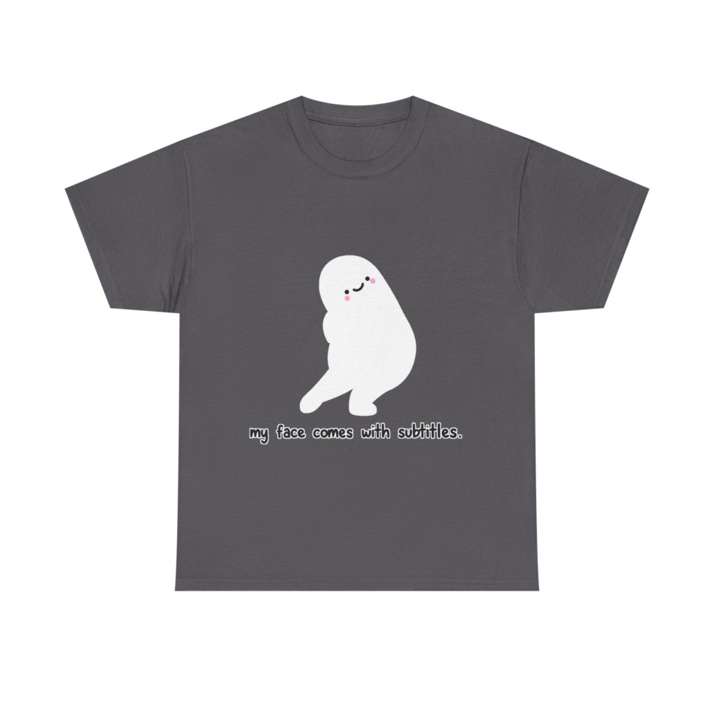 White 'My Face Comes With Subtitles' T-Shirt
