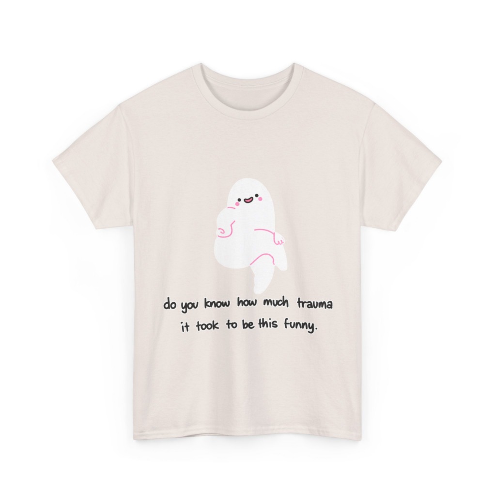 T-Shirt: Funny Ghost 'Trauma' Graphic Tee