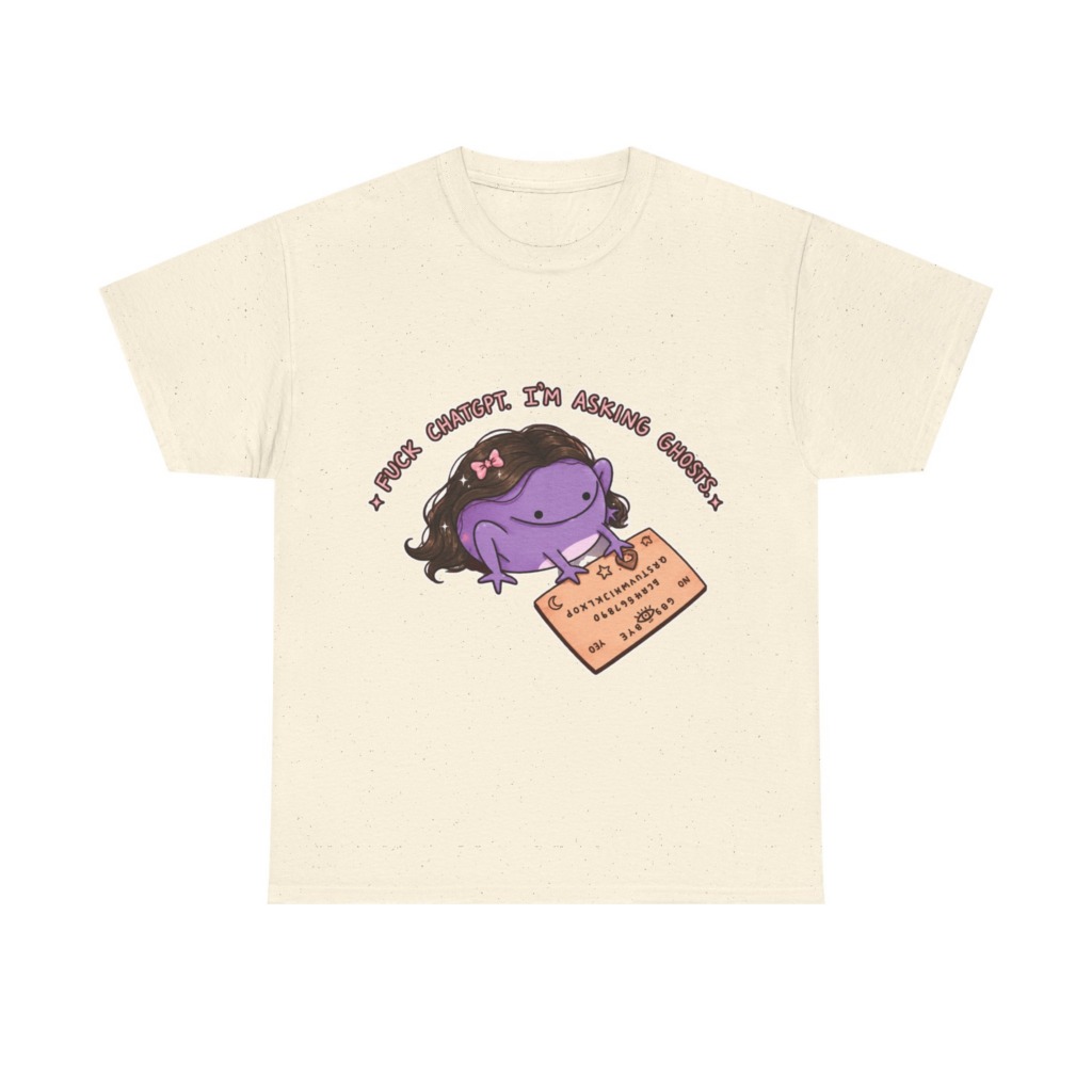 T-Shirt: Purple Frog 'Fuck ChatGPT' Ouija Design