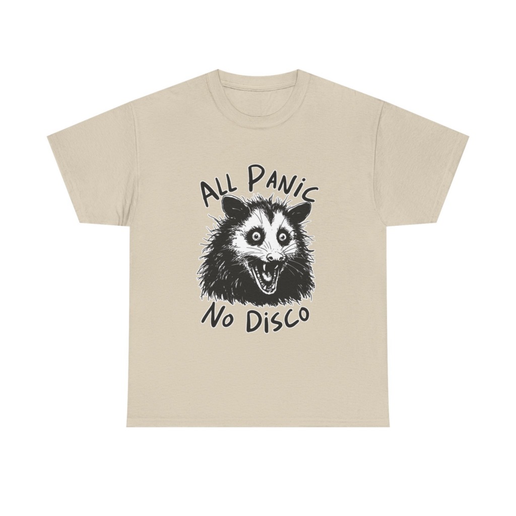 T-Shirt: All Panic No Disco Opossum Graphic
