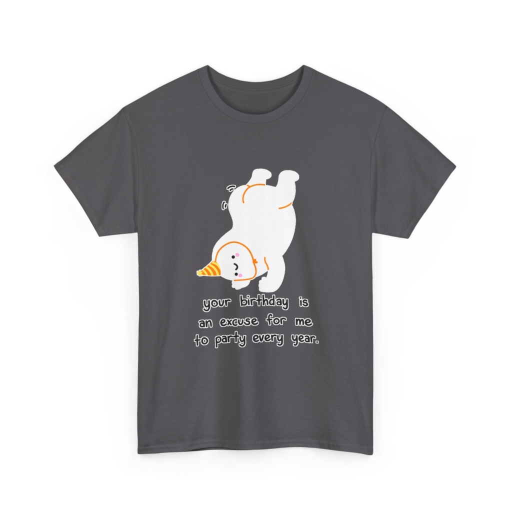 White Upside Down Party Character T-Shirt