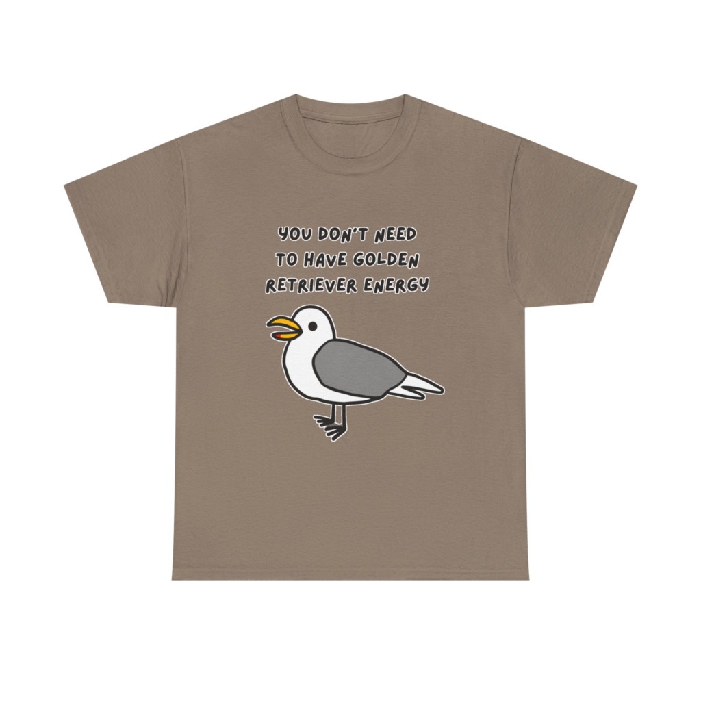 Seagull 'Golden Retriever Energy' Graphic T-Shirt