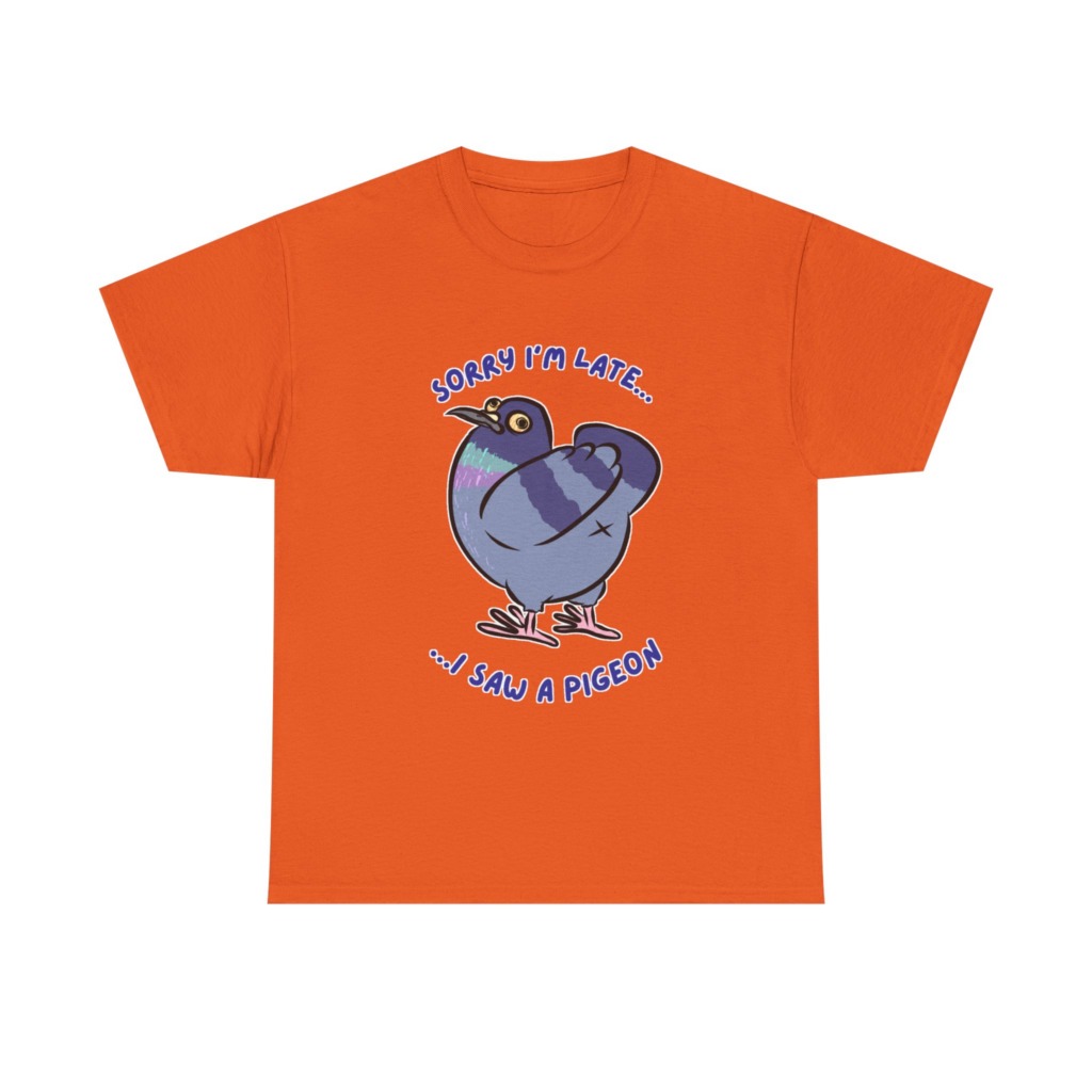 Pigeon 'Sorry I'm Late' Graphic T-Shirt