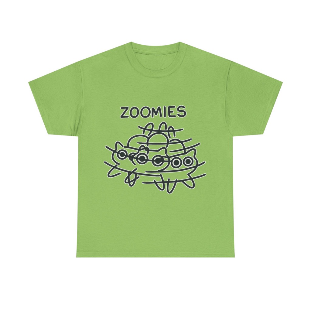 T-Shirt: Zoomies Energetic Cats Graphic