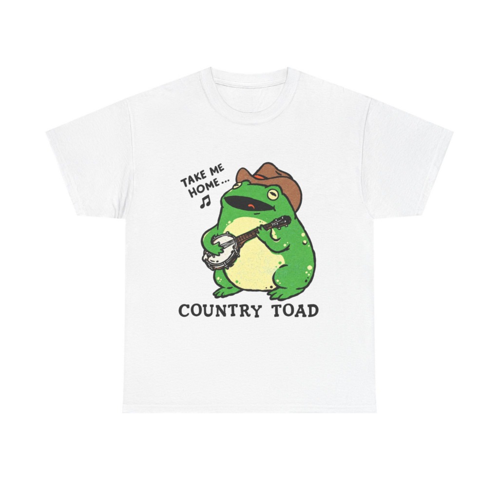 Country Toad Banjo Frog Graphic T-Shirt