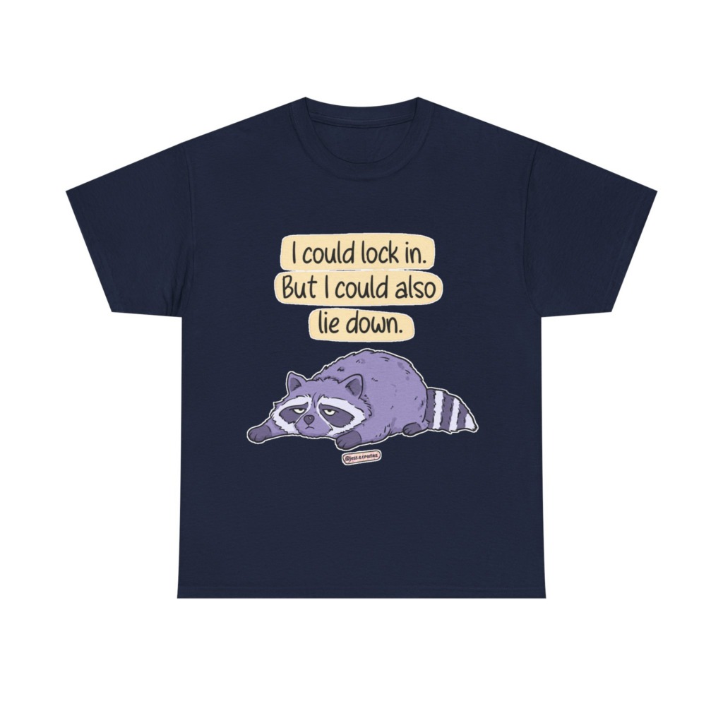 Raccoon "I Could Lie Down" Graphic Tee
