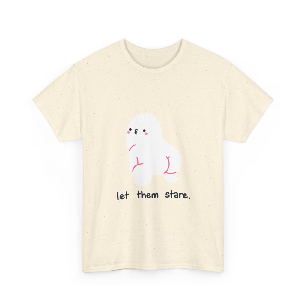 White "Let Them Stare" Creature Graphic Tee