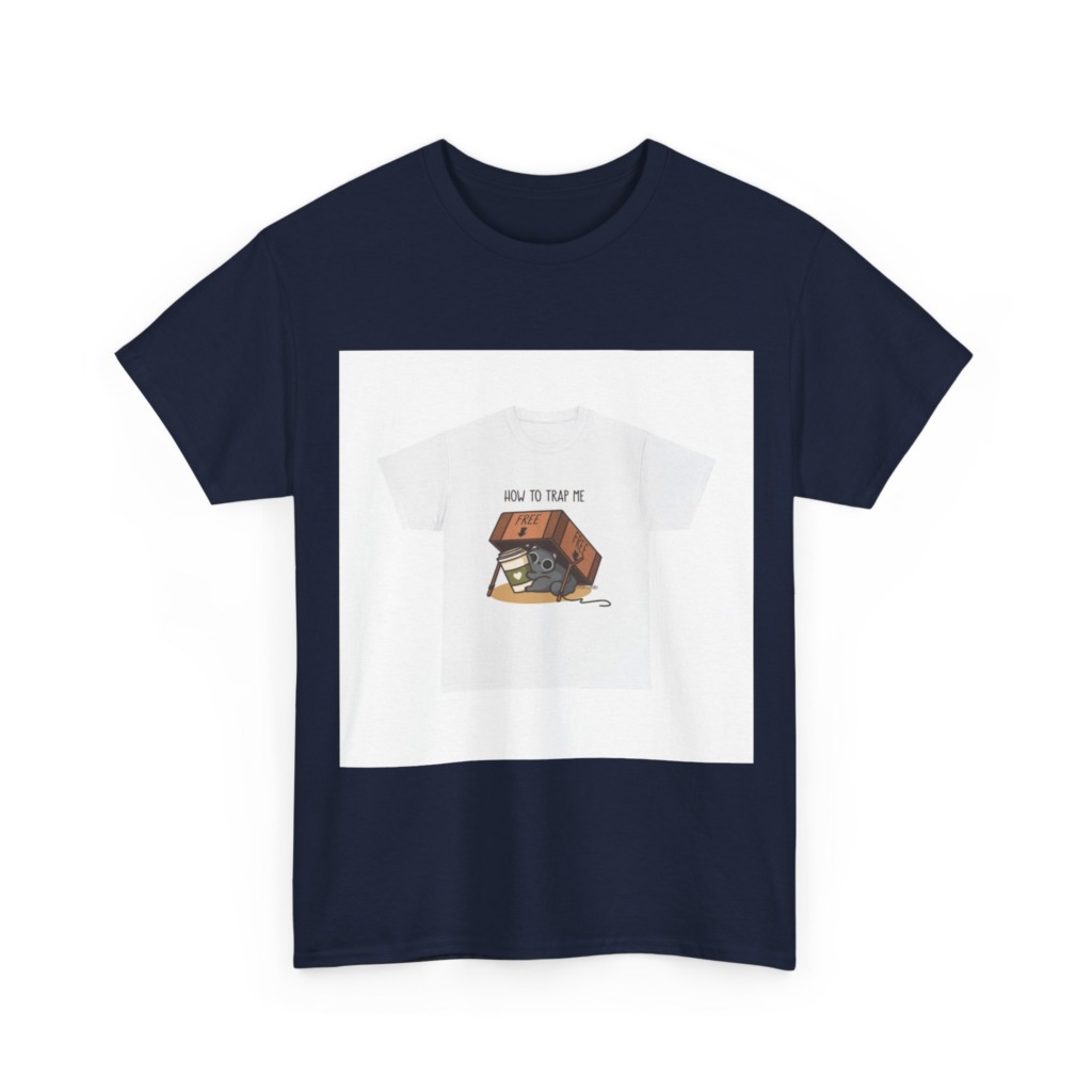 T-Shirt: How to Trap Me Cat & Coffee Graphic