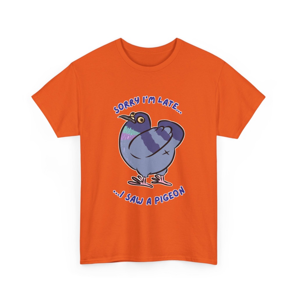 Pigeon 'Sorry I'm Late' Graphic T-Shirt