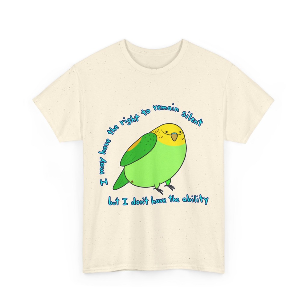 Silent Parrot Quote Graphic T-Shirt