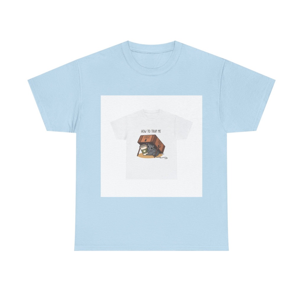 T-Shirt: How to Trap Me Cat & Coffee Graphic