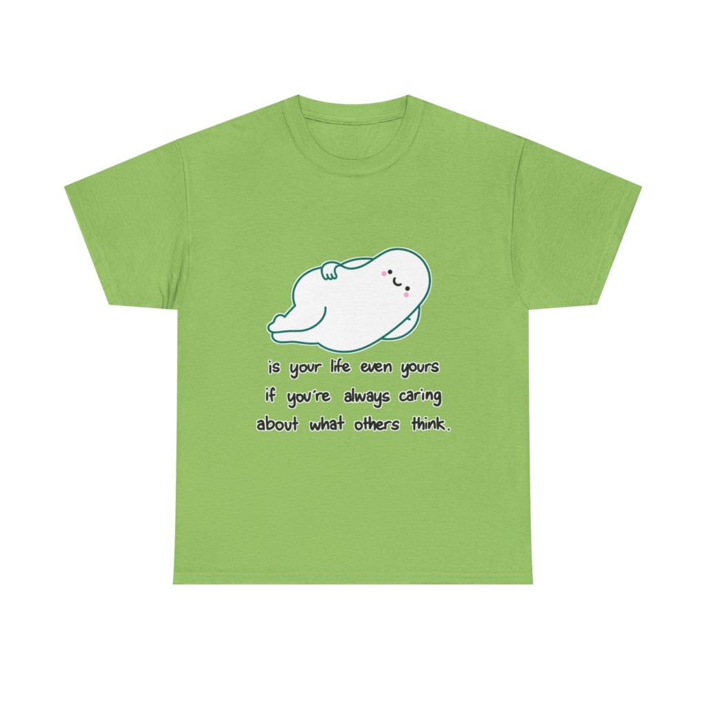 White 'Life Is Yours' Blob Graphic T-Shirt