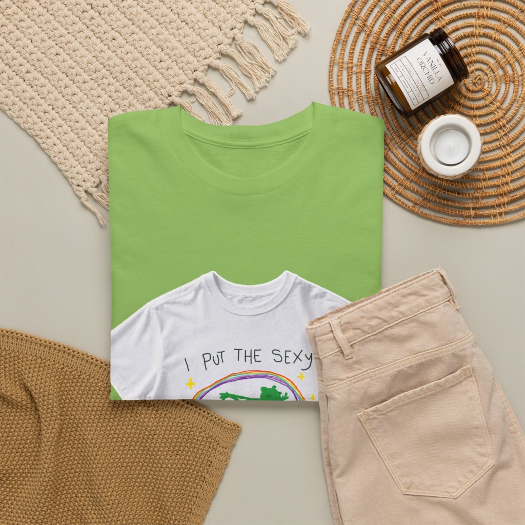 White 'I Put The Sexy In Dyslexia' Frog T-Shirt