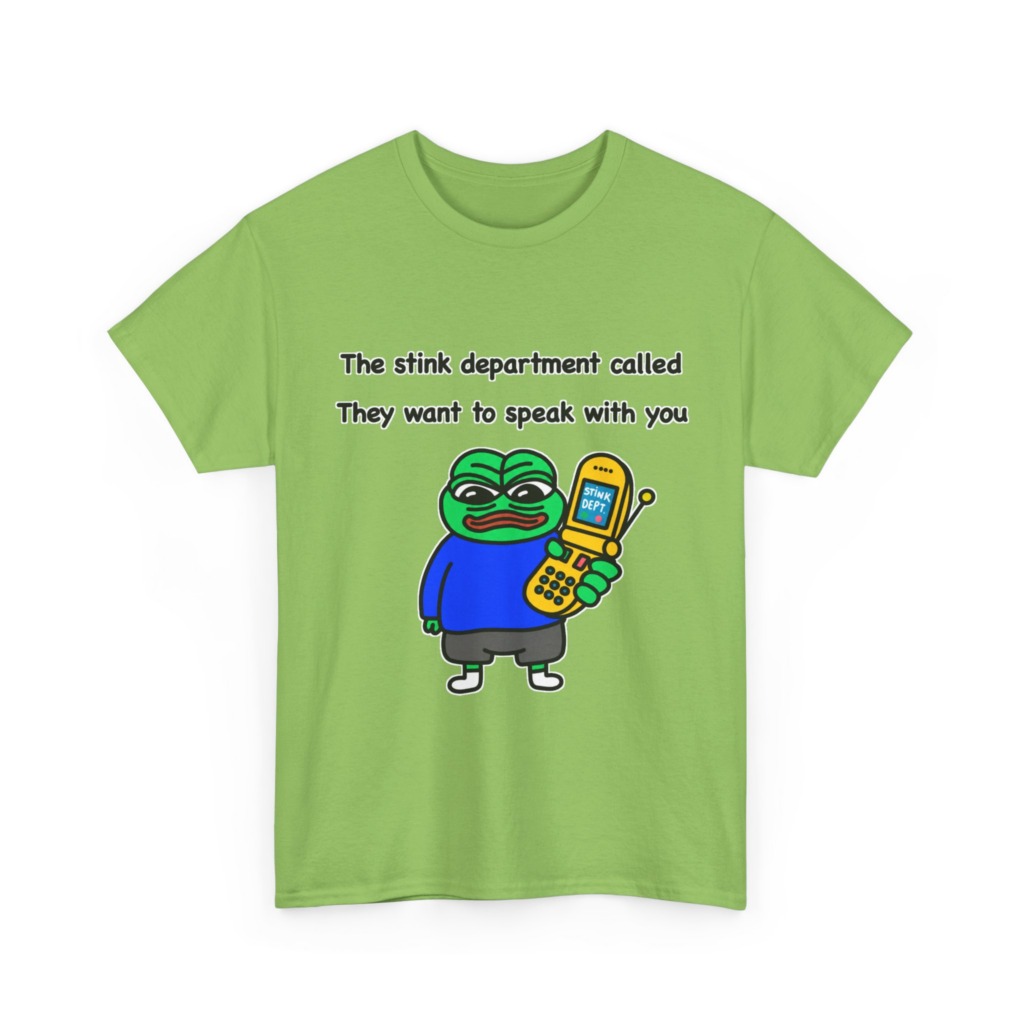 T-Shirt: Pepe Frog 'Stink Department' Call Graphic