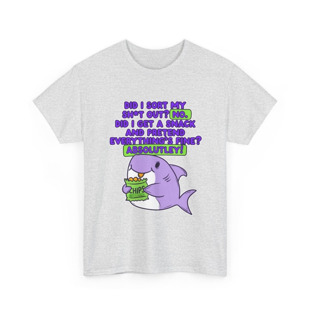 T-Shirt: Shark Eating Chips Funny Quote