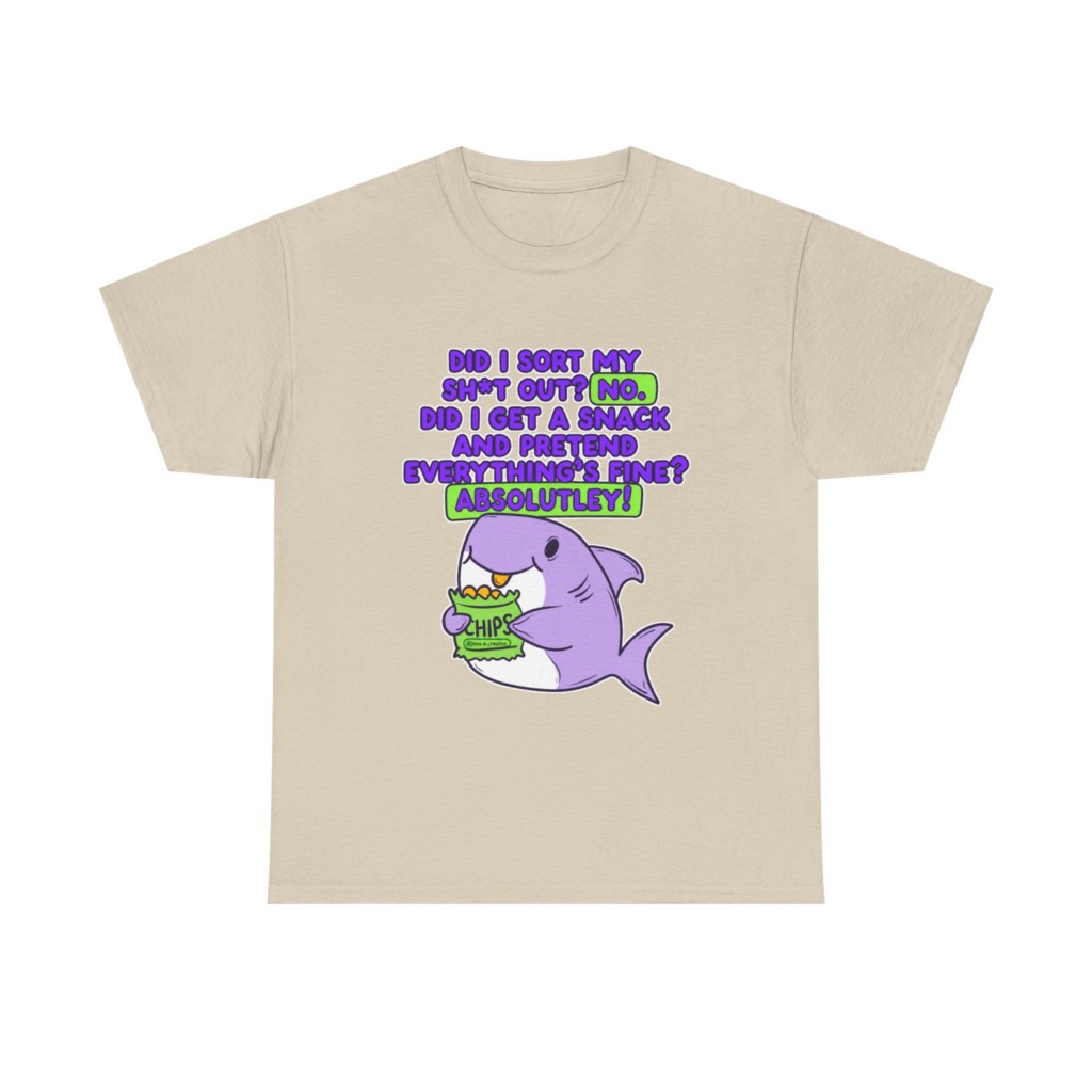 T-Shirt: Shark Eating Chips Funny Quote