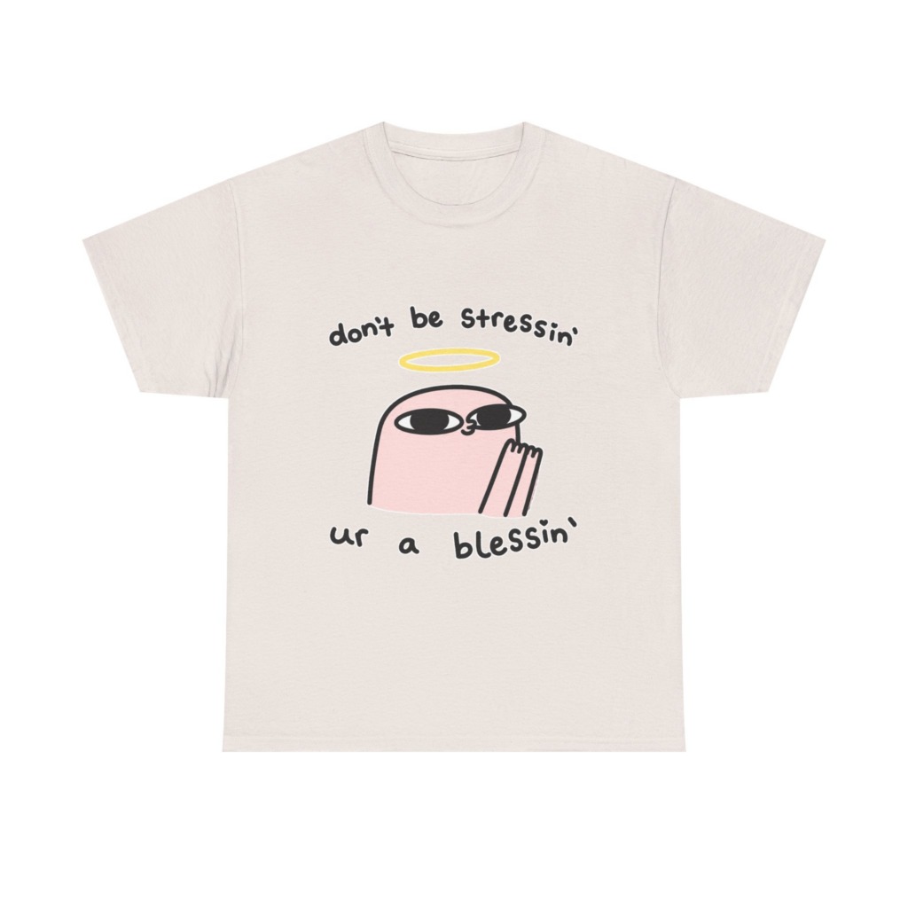 White Halo Blob 'Don't Be Stressin'' Graphic Tee
