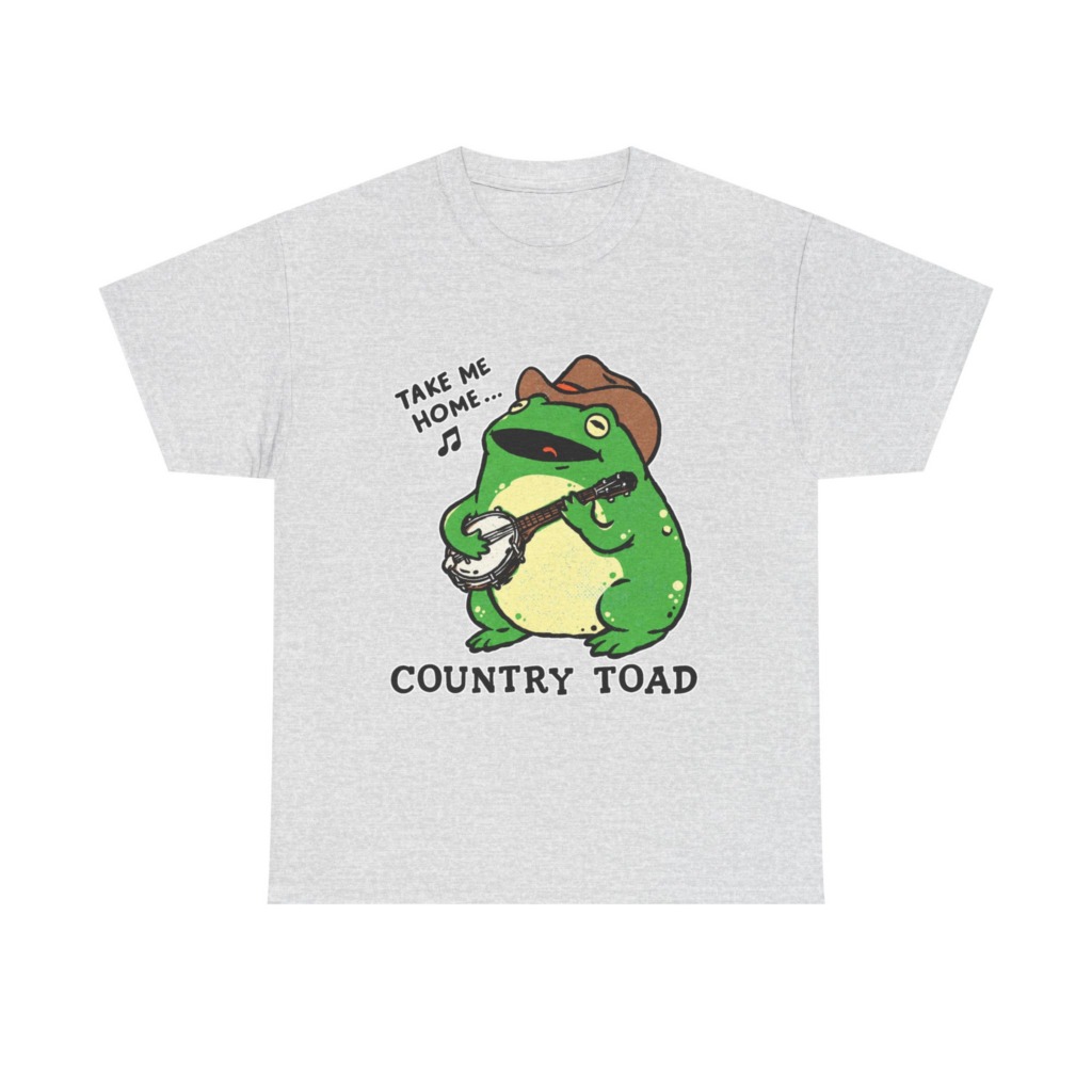 Country Toad Banjo Frog Graphic T-Shirt