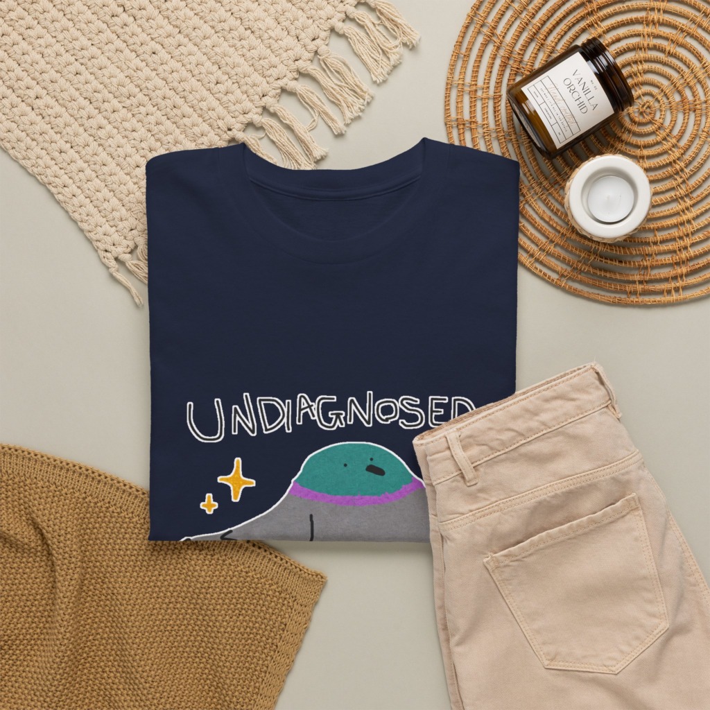 T-Shirt with Pigeon 'Undiagnosed' Graphic