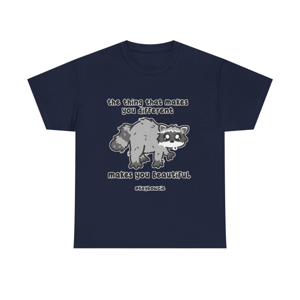 Raccoon 'Different Makes You Beautiful' Graphic Tee