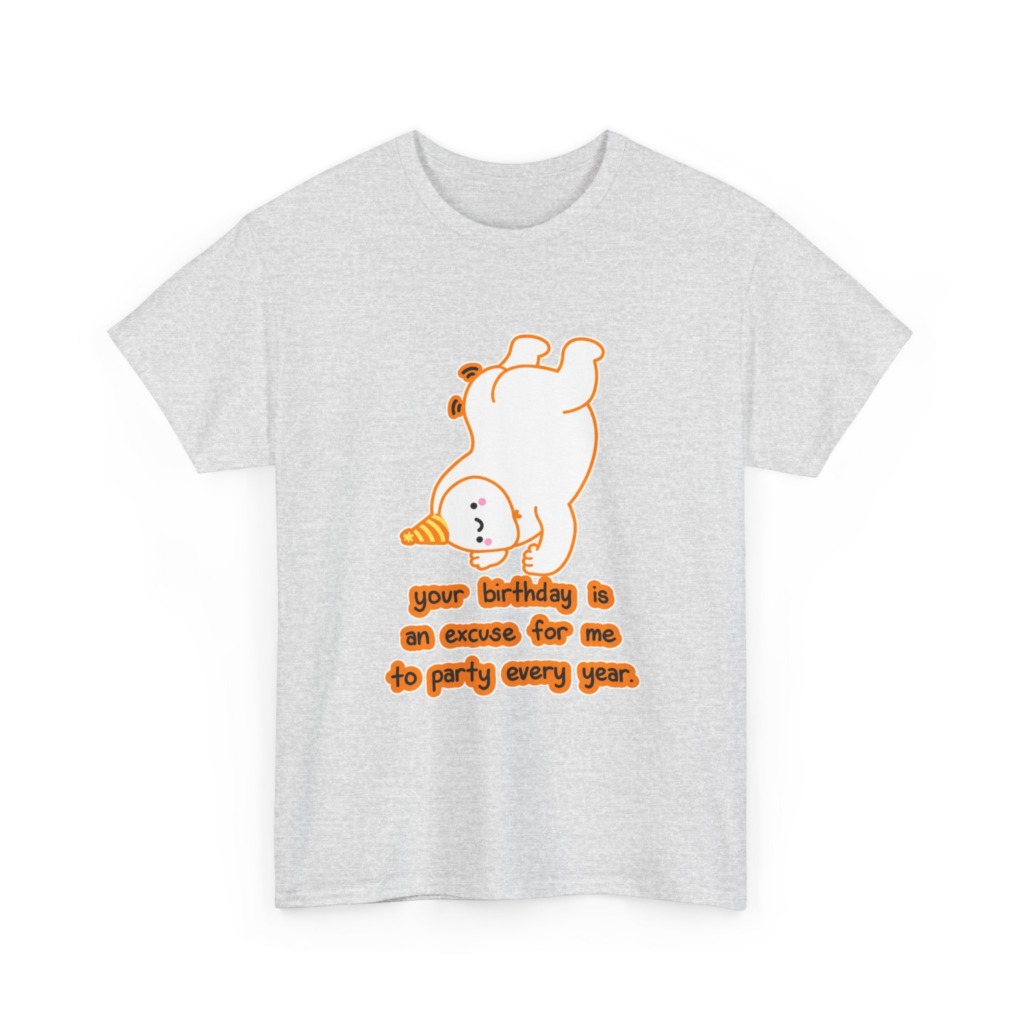 T-Shirt: Playful Handstand Bear Birthday Quote