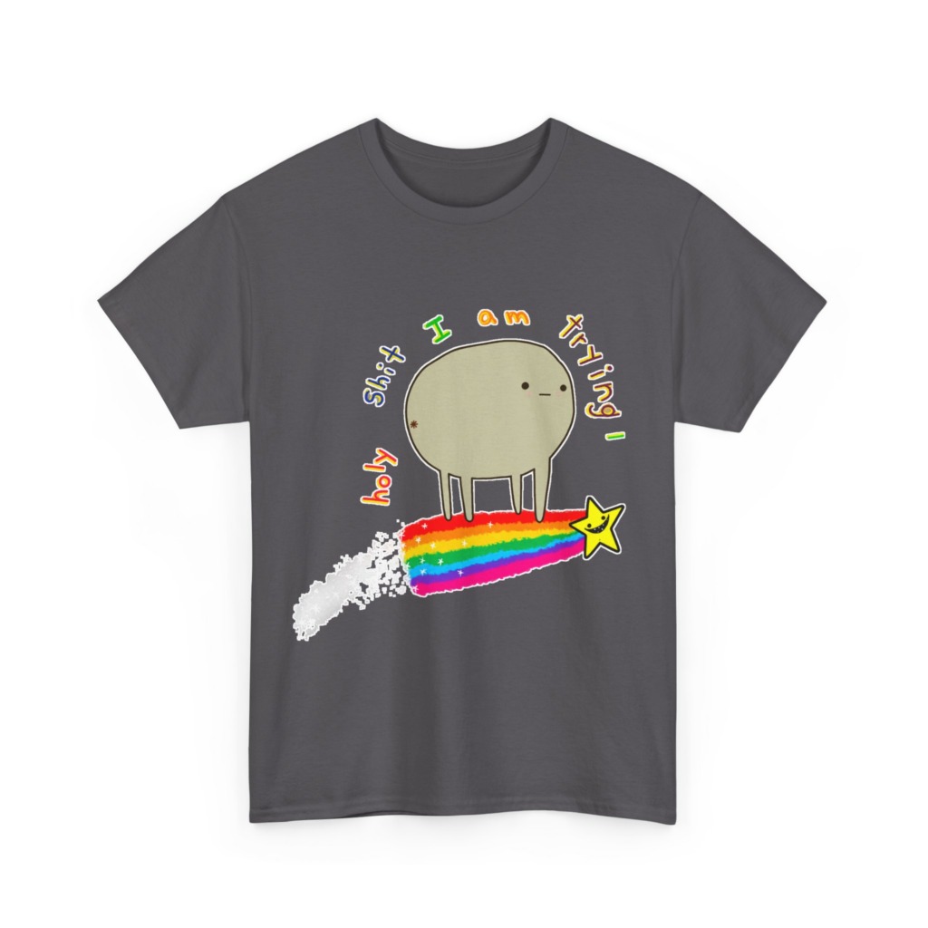'I Am Trying' Blob Rainbow Graphic Tee