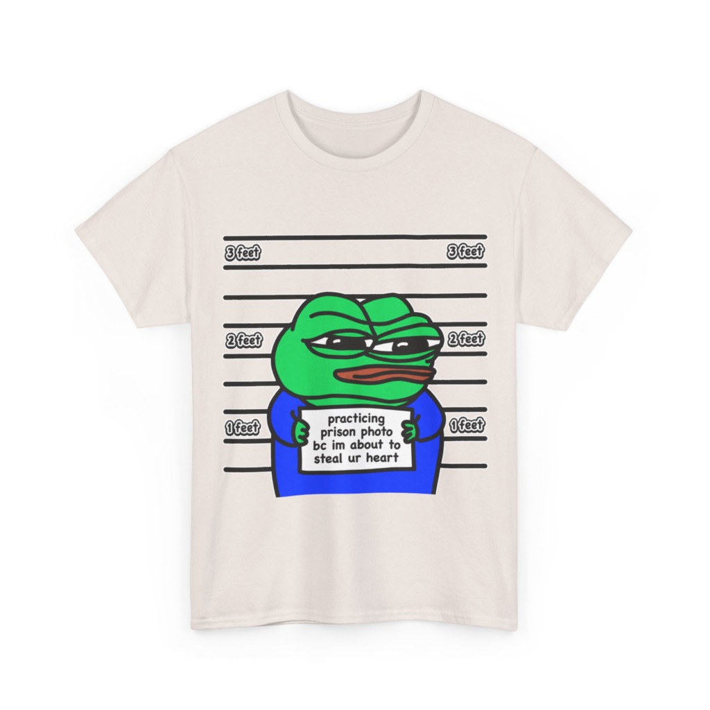 T-Shirt: Pepe Frog 'Steal Your Heart' Mugshot