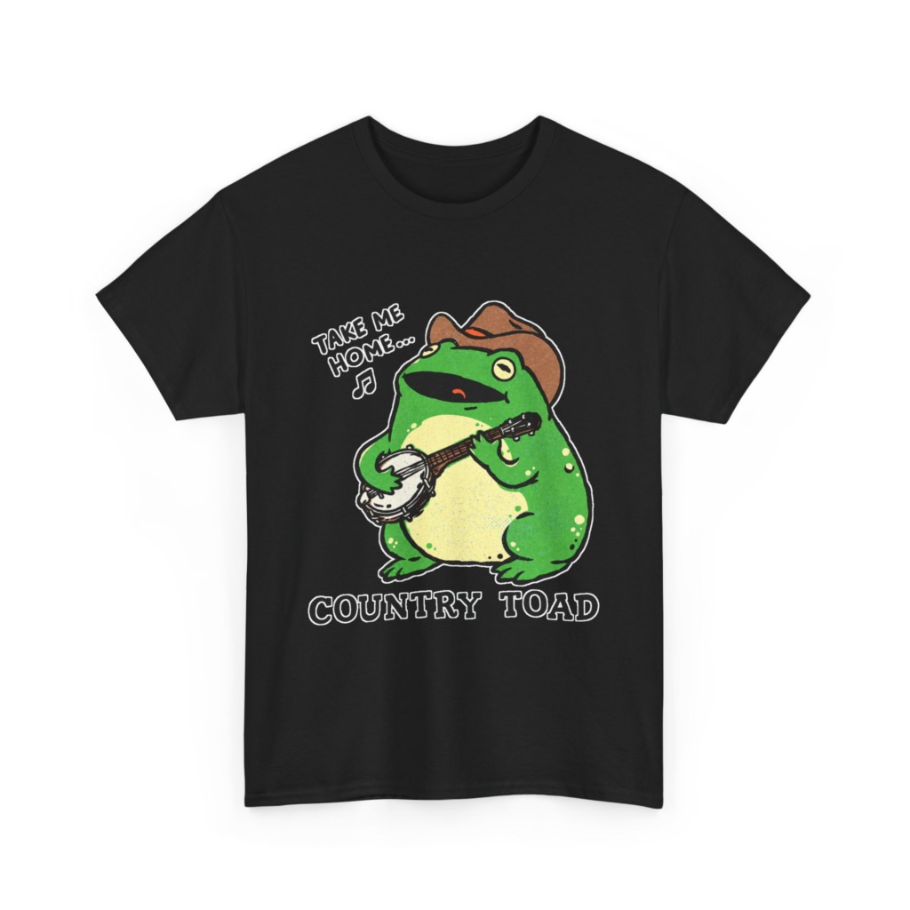 Country Toad Banjo Frog Graphic T-Shirt