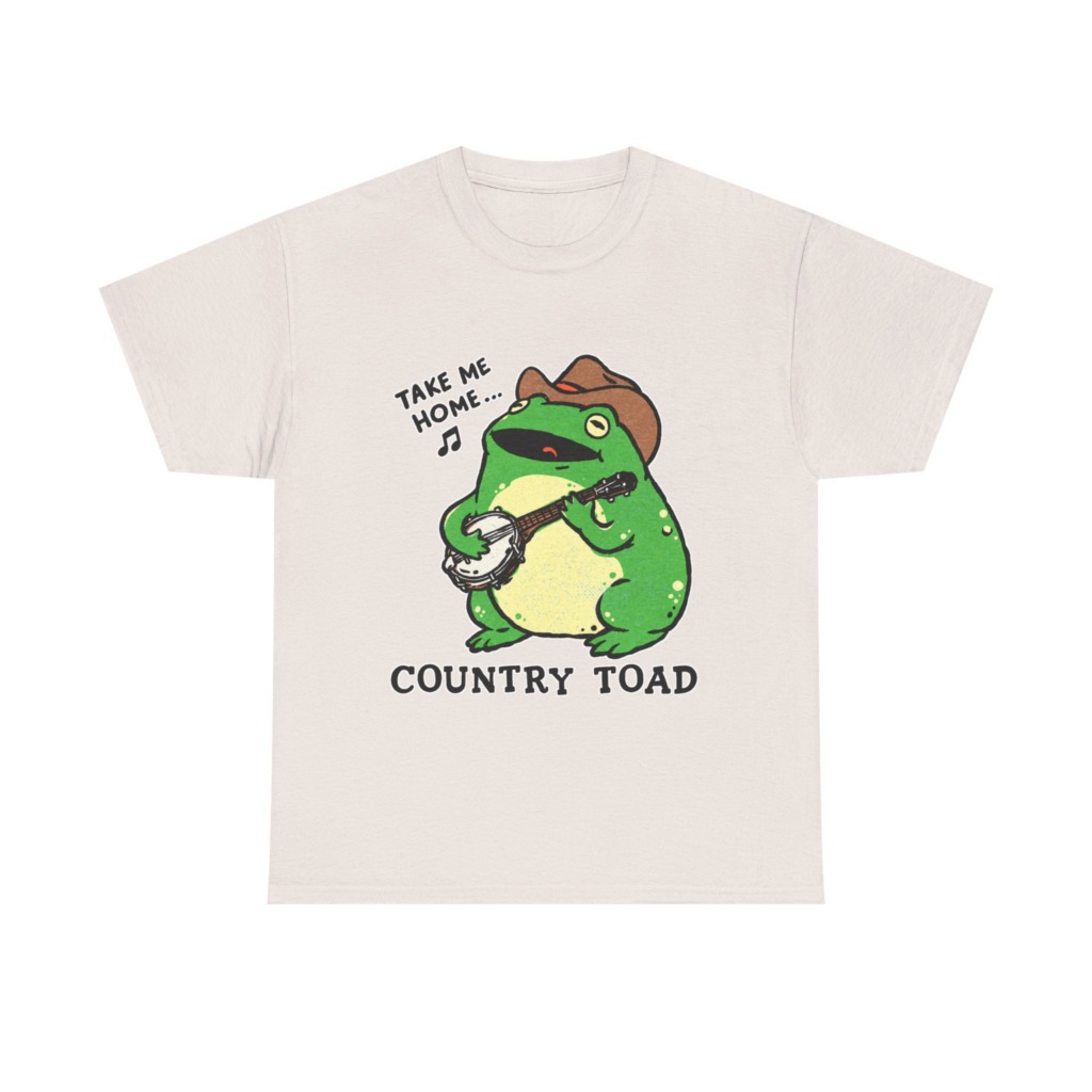 Country Toad Banjo Frog Graphic T-Shirt