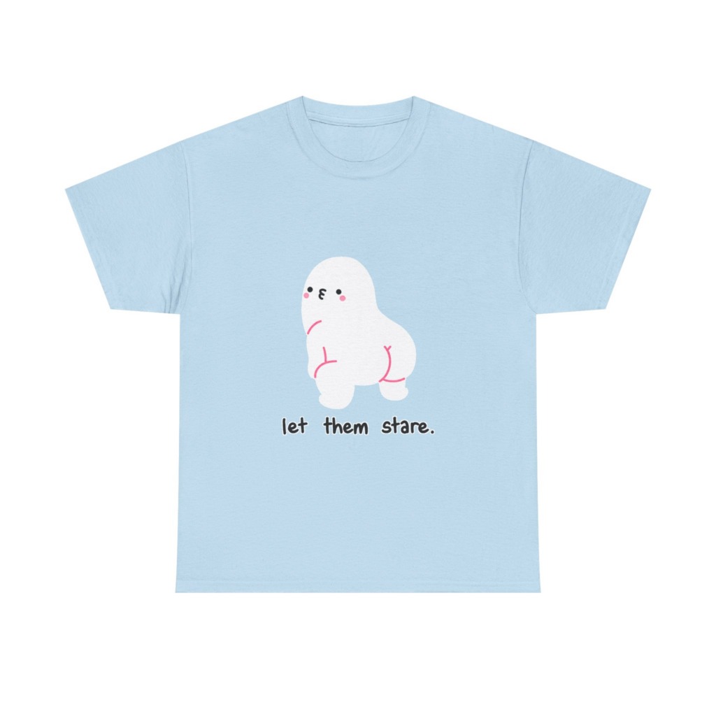 White "Let Them Stare" Creature Graphic Tee